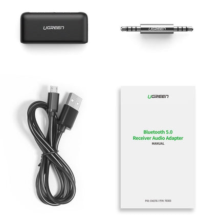 UGREEN Audio sound receiver for car Bluetooth 5.0 AUX mini jack black – image 11