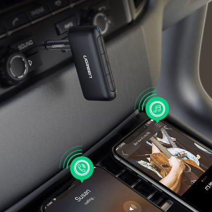 UGREEN Audio sound receiver for car Bluetooth 5.0 AUX mini jack black – image 8