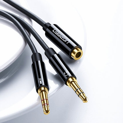 UGREEN AUX 3.5 mm mini jack splitter adapter for microphone and headphones, black – image 9