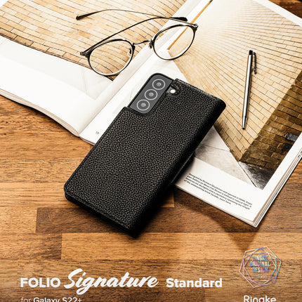 Ringke Leather case with flap for Galaxy S22+ Folio Signature black – image 3