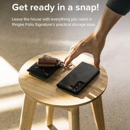 Ringke Leather case with flap for Galaxy S22+ Folio Signature black – image 8
