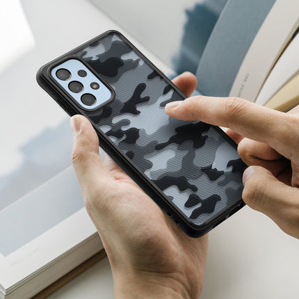 Ringke Galaxy A73 Fusion Matte black case with gel frame – image 3