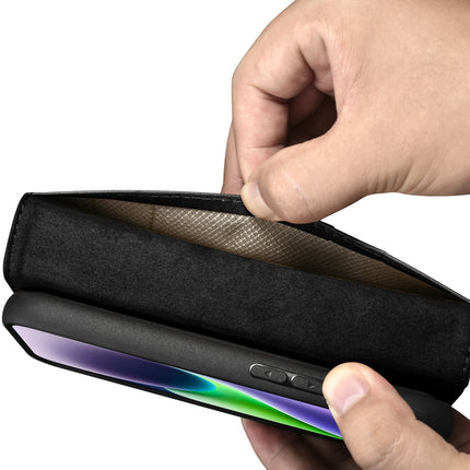 ICARER 2in1 Case Leather Flip Cover iPhone 14 Plus Anti-RFID Oil Wax Wallet Case Black – image 10