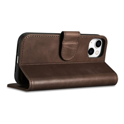 ICARER 2in1 Leather Flip Cover iPhone 14 Plus Anti-RFID Oil Wax Wallet Case Dark Brown – image 10