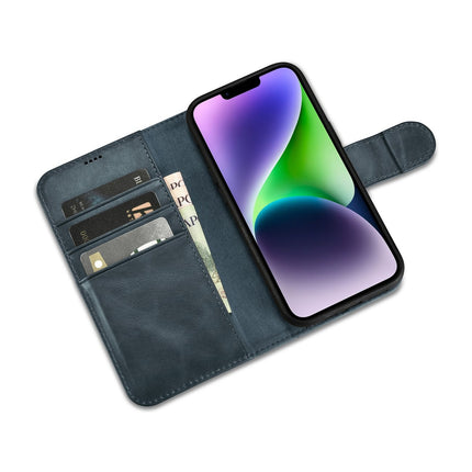 ICARER 2in1 Leather Flip Cover iPhone 14 Plus Anti-RFID Oil Wax Wallet Case Blue – image 10