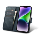 ICARER 2in1 Leather Flip Cover iPhone 14 Plus Anti-RFID Oil Wax Wallet Case Blue