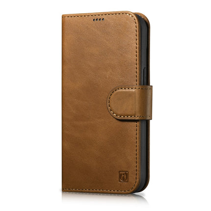 ICARER 2in1 Leather Flip Cover iPhone 14 Plus Anti-RFID Oil Wax Wallet Case light brown – image 2