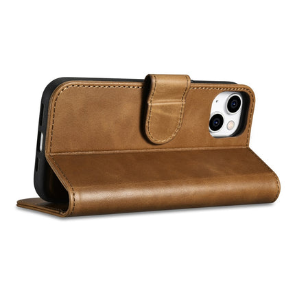 ICARER 2in1 Leather Flip Cover iPhone 14 Plus Anti-RFID Oil Wax Wallet Case light brown – image 7