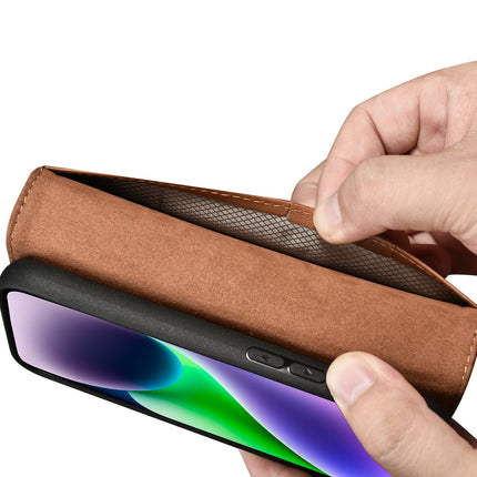 ICARER 2in1 Leather Flip Cover iPhone 14 Anti-RFID Wallet Case Brown – image 11
