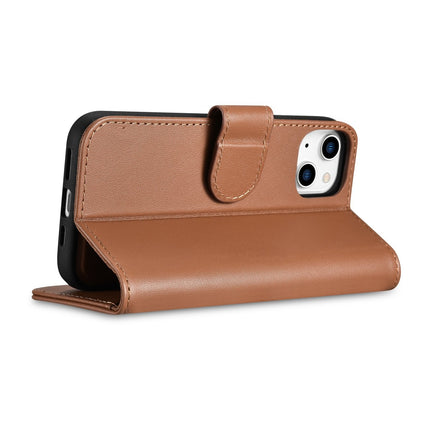 ICARER 2in1 Leather Flip Cover iPhone 14 Anti-RFID Wallet Case Brown – image 8
