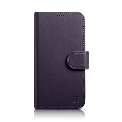 ICARER 2in1 Leather Flip Cover iPhone 14 Anti-RFID Wallet Case Dark Purple – image 2