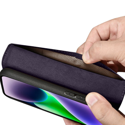 ICARER 2in1 Leather Flip Cover iPhone 14 Anti-RFID Wallet Case Dark Purple – image 10