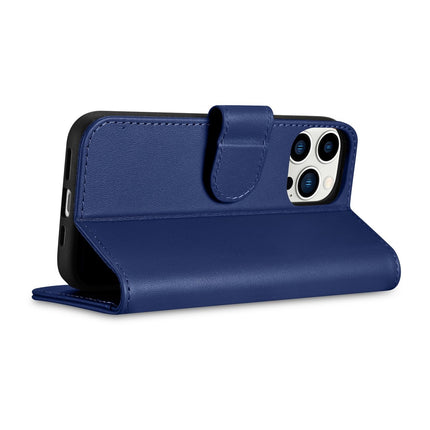 ICARER 2in1 Leather Flip Cover iPhone 14 Pro Anti-RFID Wallet Case Blue – image 8