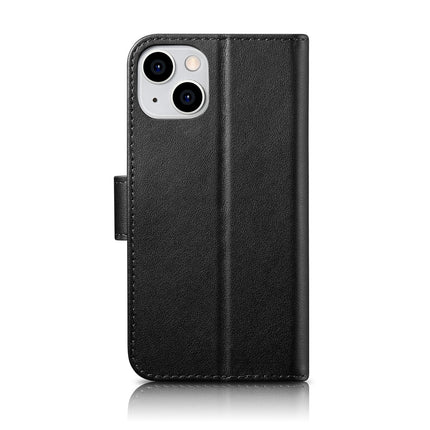 ICARER 2in1 Leather Flip Cover iPhone 14 Plus Anti-RFID Wallet Case Black – image 3
