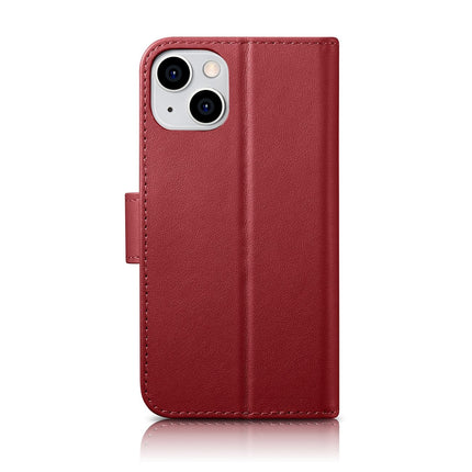 ICARER 2in1 Leather Flip Cover iPhone 14 Plus Anti-RFID Wallet Case Red – image 3