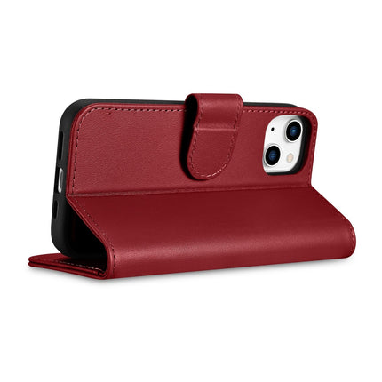 ICARER 2in1 Leather Flip Cover iPhone 14 Plus Anti-RFID Wallet Case Red – image 7