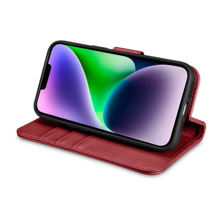 ICARER 2in1 Leather Flip Cover iPhone 14 Plus Anti-RFID Wallet Case Red – image 8