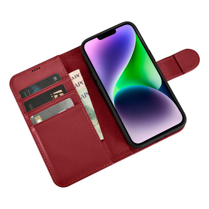 ICARER 2in1 Leather Flip Cover iPhone 14 Plus Anti-RFID Wallet Case Red – image 9