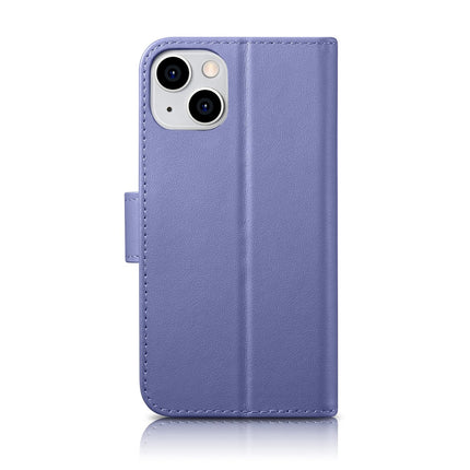 ICARER 2in1 Leather Flip Cover iPhone 14 Plus Anti-RFID Wallet Case Light Purple – image 3