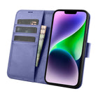 ICARER 2in1 Leather Flip Cover iPhone 14 Plus Anti-RFID Wallet Case Light Purple