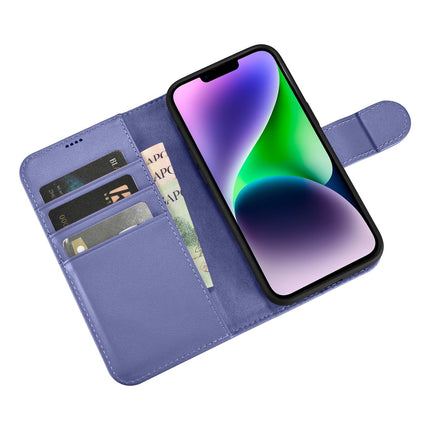 ICARER 2in1 Leather Flip Cover iPhone 14 Plus Anti-RFID Wallet Case Light Purple – image 9