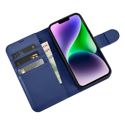 ICARER 2in1 Leather Flip Cover iPhone 14 Plus Anti-RFID Wallet Case Blue – image 10
