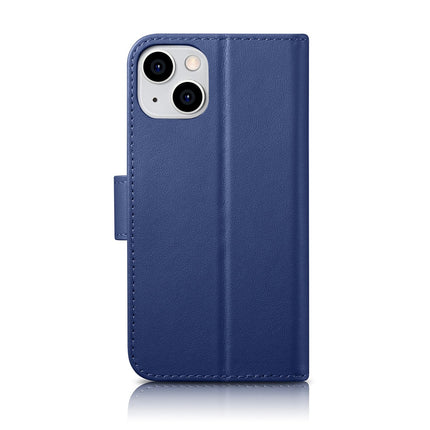 ICARER 2in1 Leather Flip Cover iPhone 14 Plus Anti-RFID Wallet Case Blue – image 3