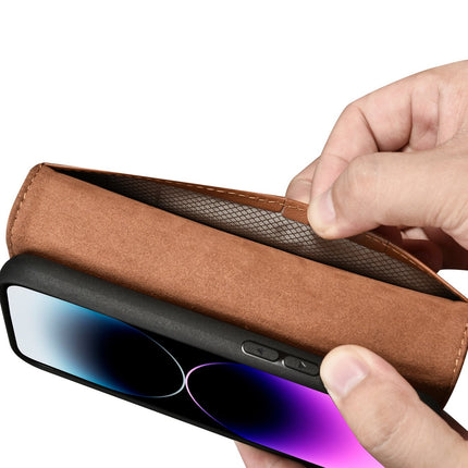 ICARER 2in1 Leather Flip Cover iPhone 14 Pro Max Anti-RFID Wallet Case Brown – image 11