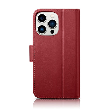 ICARER 2in1 Leather Flip Cover iPhone 14 Pro Max Anti-RFID Wallet Case Red – image 3