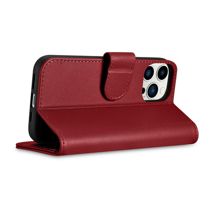 ICARER 2in1 Leather Flip Cover iPhone 14 Pro Max Anti-RFID Wallet Case Red – image 8