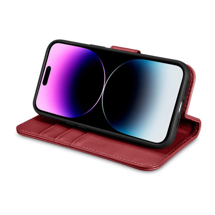 ICARER 2in1 Leather Flip Cover iPhone 14 Pro Max Anti-RFID Wallet Case Red – image 9