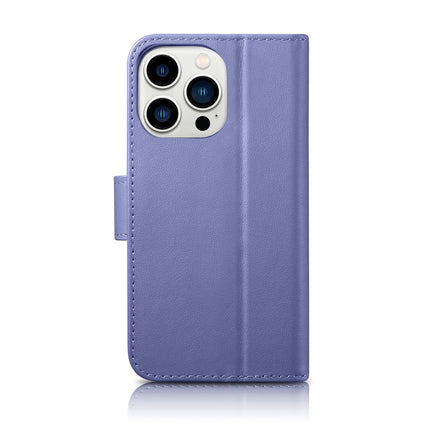 ICARER 2in1 Leather Flip Cover iPhone 14 Pro Max Anti-RFID Wallet Case Light Purple – image 3