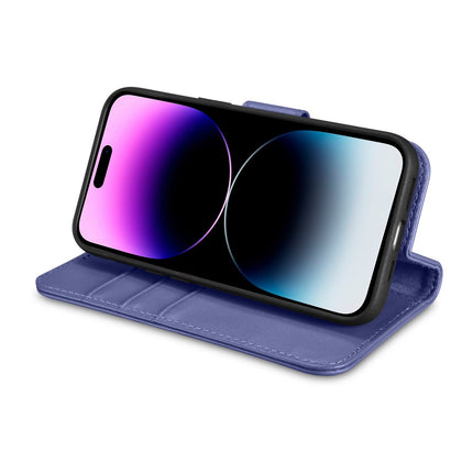ICARER 2in1 Leather Flip Cover iPhone 14 Pro Max Anti-RFID Wallet Case Light Purple – image 9