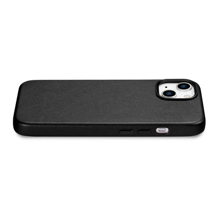 ICARER Natural leather case cover for iPhone 14 Plus MagSafe Case Leather, black – image 10