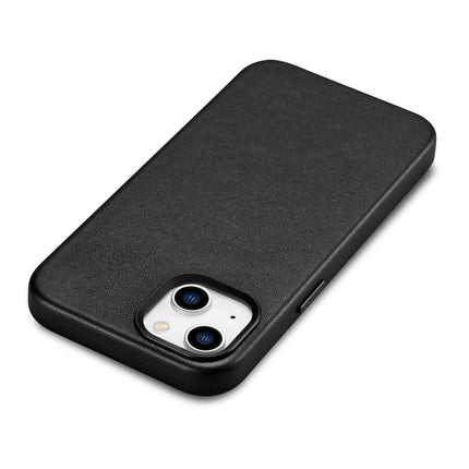 ICARER Natural leather case cover for iPhone 14 Plus MagSafe Case Leather, black – image 11