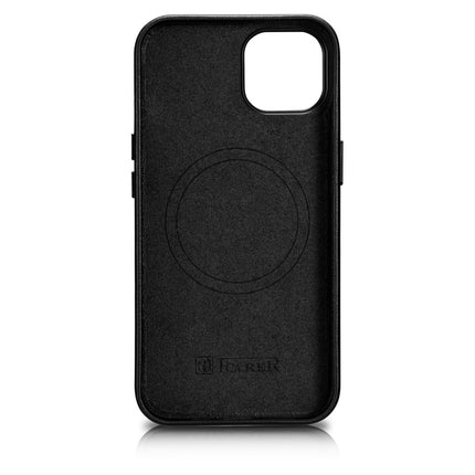 ICARER Natural leather case cover for iPhone 14 Plus MagSafe Case Leather, black – image 3