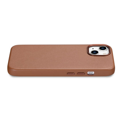 ICARER Natural leather case cover for iPhone 14 Plus MagSafe Case Leather brown – image 10