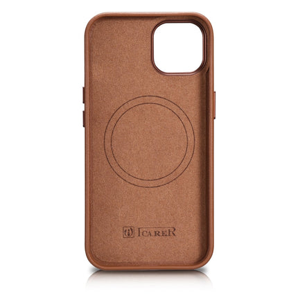 ICARER Natural leather case cover for iPhone 14 Plus MagSafe Case Leather brown – image 3