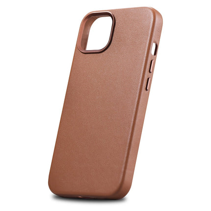 ICARER Natural leather case cover for iPhone 14 Plus MagSafe Case Leather brown – image 7