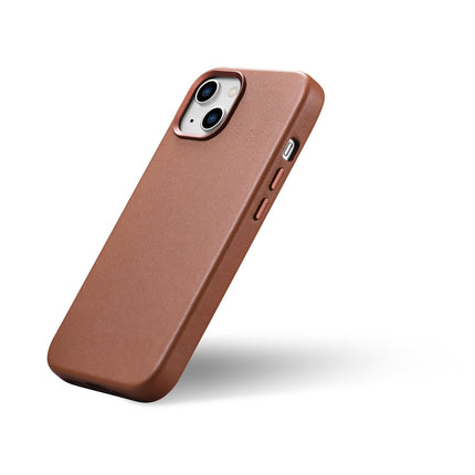 ICARER Natural leather case cover for iPhone 14 Plus MagSafe Case Leather brown – image 8