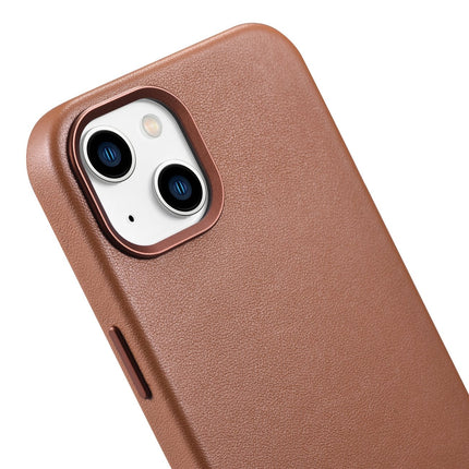ICARER Natural leather case cover for iPhone 14 Plus MagSafe Case Leather brown – image 9