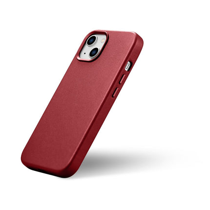 ICARER Natural leather case cover for iPhone 14 Plus MagSafe Case Leather, red – image 8