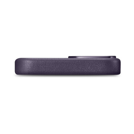 ICARER Natural leather case cover for iPhone 14 Plus MagSafe Case Leather dark purple – image 5