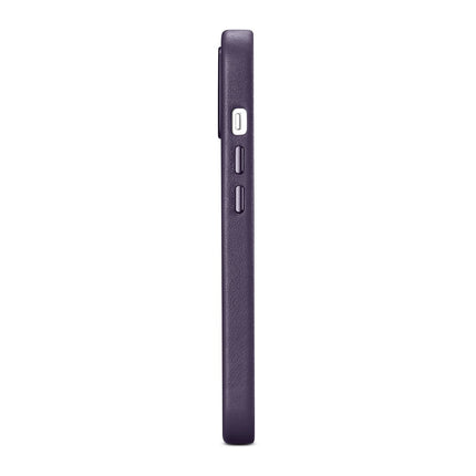ICARER Natural leather case cover for iPhone 14 Plus MagSafe Case Leather dark purple – image 6