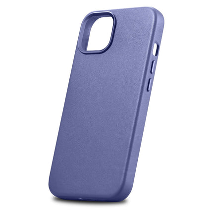 ICARER Natural leather case cover for iPhone 14 Plus MagSafe Case Leather light purple – image 7