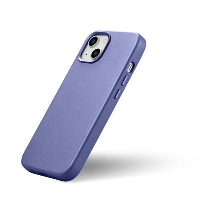 ICARER Natural leather case cover for iPhone 14 Plus MagSafe Case Leather light purple – image 8