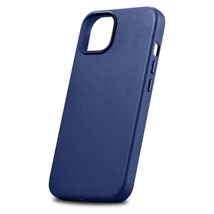 ICARER Natural leather case cover for iPhone 14 Plus MagSafe Case Leather blue – image 7