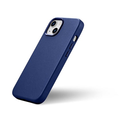 ICARER Natural leather case cover for iPhone 14 Plus MagSafe Case Leather blue – image 8