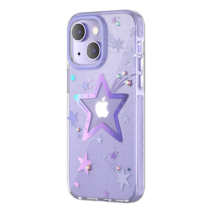 KINGXBAR iPhone 14 Plus Heart Star Series PURPLE STAR star case