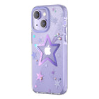KINGXBAR iPhone 14 Plus Heart Star Series PURPLE STAR star case